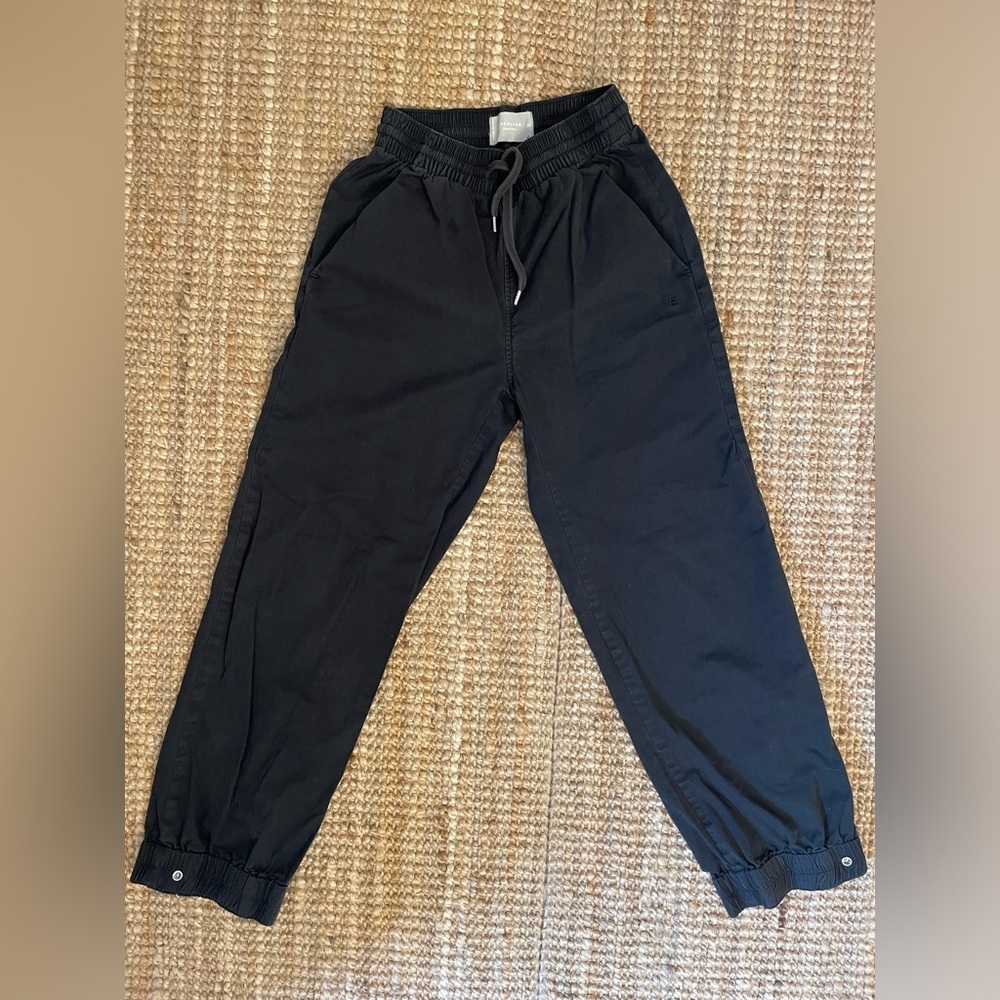Everlane XS Black Organic Cotton Drawstring Pants